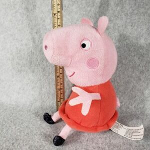 Collectible Peppa Pig Plush Stuffed Animal Toy Orange Dress Small Pink Character